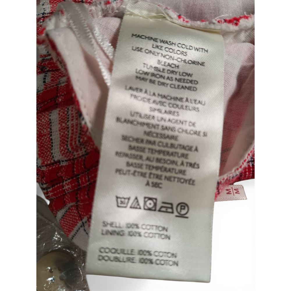 New with Tags Free People Set Red Plaid Strapless Crop Top SZ L Skirt SZ M - Picture 14 of 15